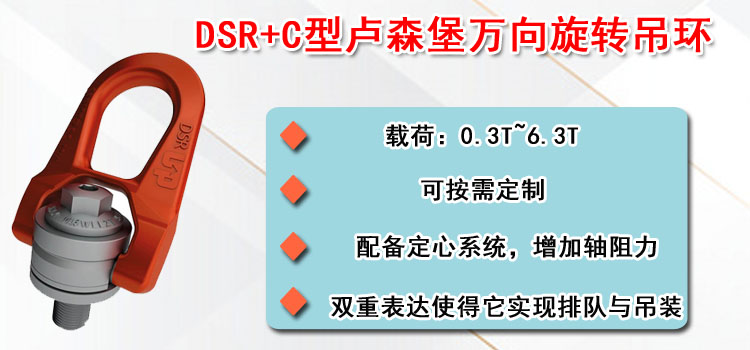 DSR+C型盧森堡萬向旋轉吊環(huán)介紹