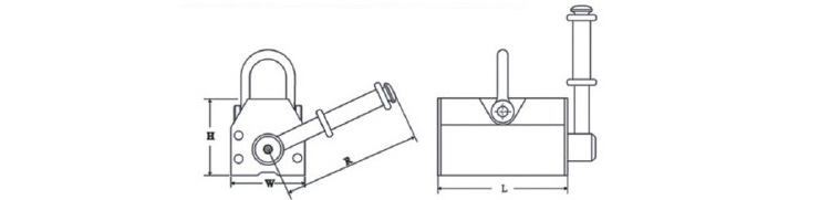 手動(dòng)永磁起重器,永磁起重器尺寸圖